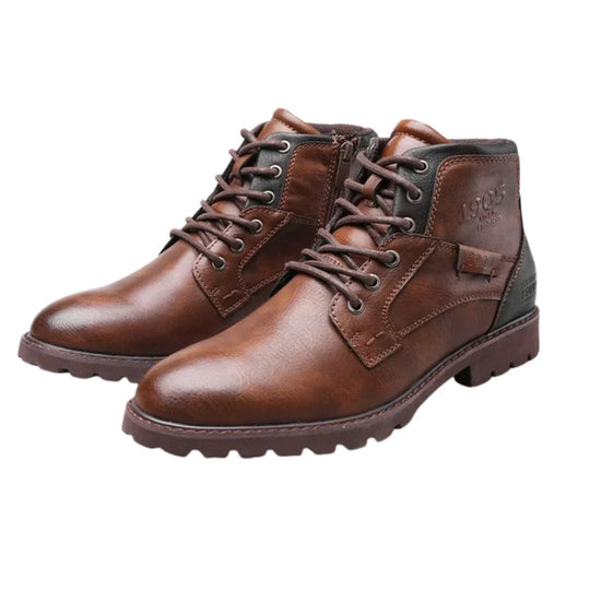 Jake | Men's Casual Leather Boots in British Style