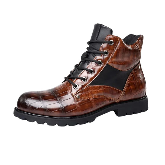 Remy | Croc Leather Boots