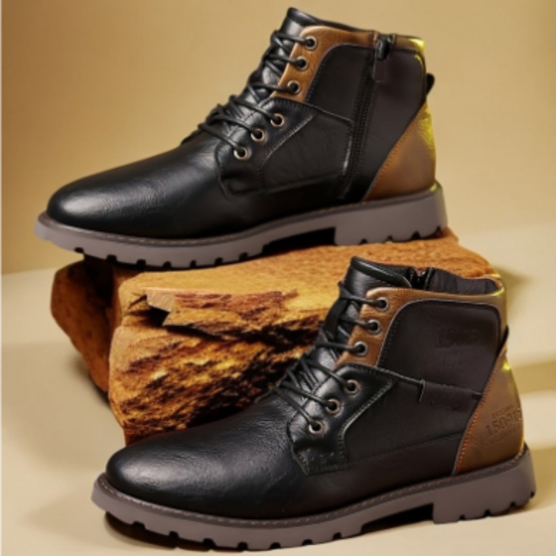 Harrold | Rugged Leather Lace-Up Boots