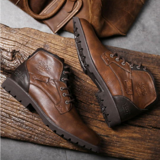 Harrold | Rugged Leather Lace-Up Boots