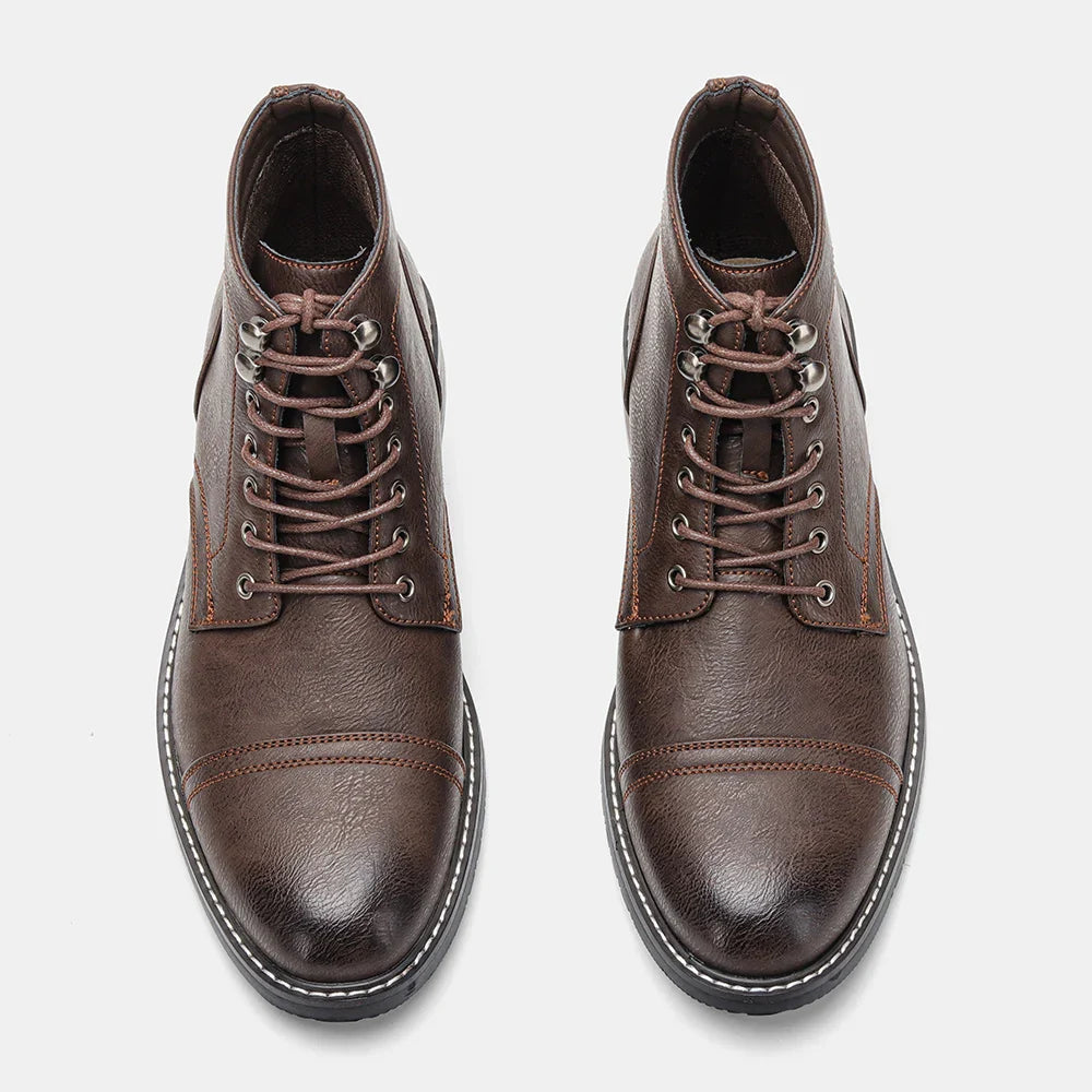 Milan | Vintage Cap-Toe Derby Boots