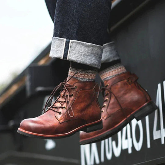 Wesley | Retro Round Nose Men's Boots