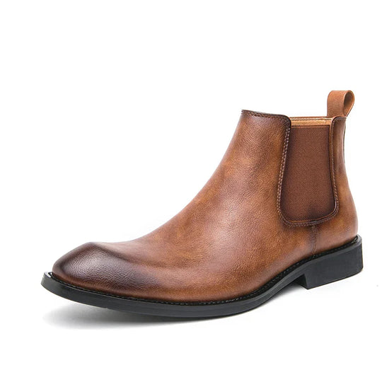 Nick | Zipped Leather Chelsea Boots