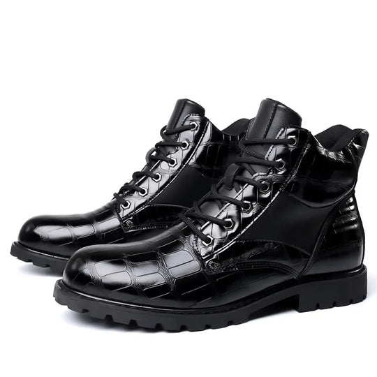 Remy | Croc Leather Boots