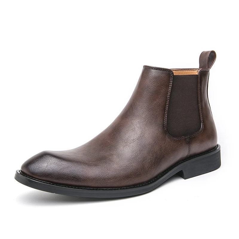 Nick | Zipped Leather Chelsea Boots